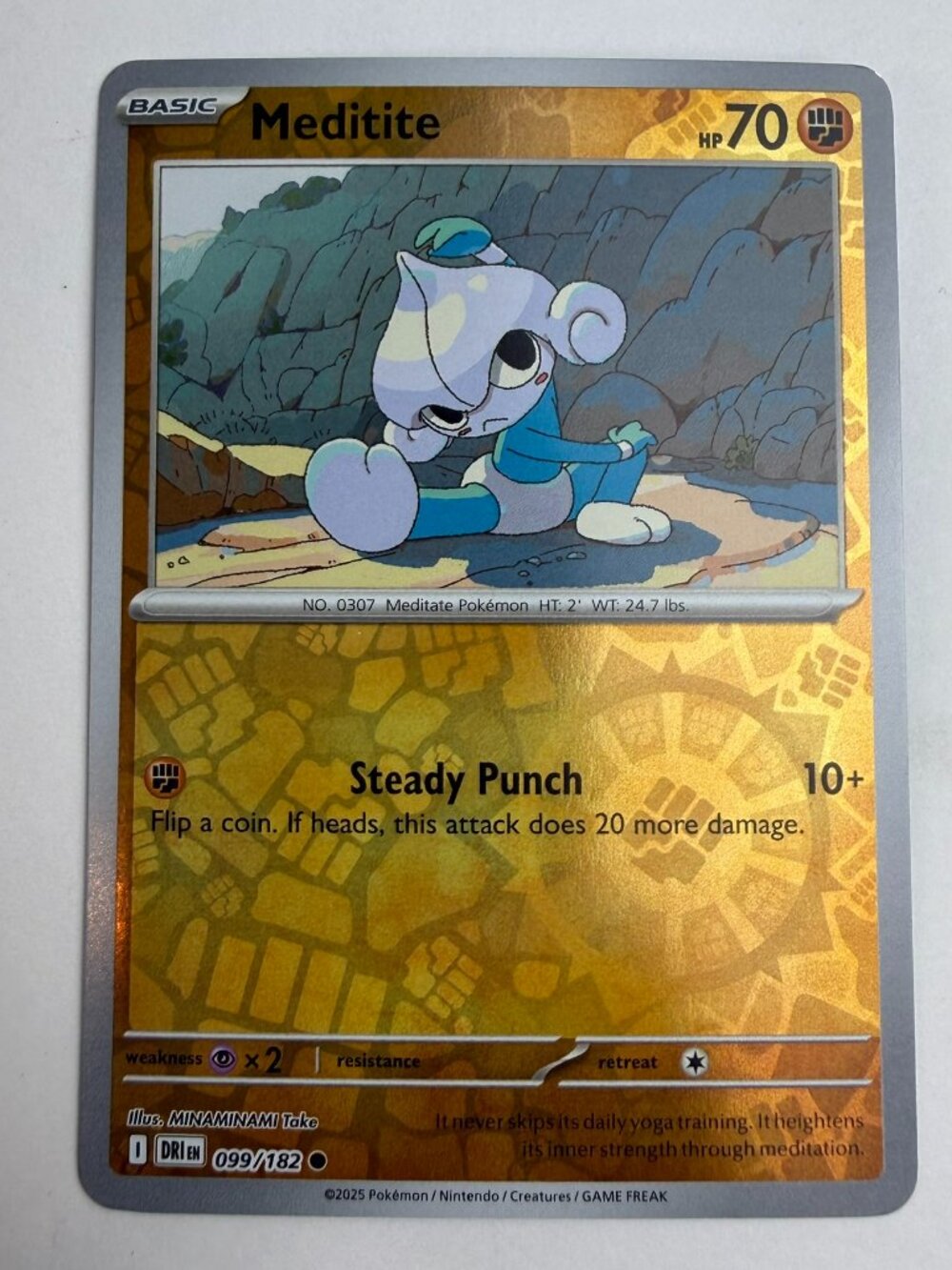 Pokémon TCG SV-Destined Rivals Meditite #99/182 Common Reverse Holo